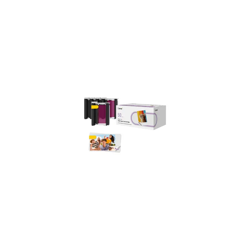 Liene 2x3" Photo Paper, 50 sheets + 5 ink cartridges